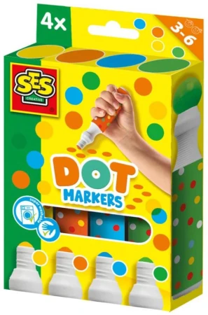 SES Creative Tečkovací fixy XXL set 4 barvy SES Creative Tečkovací fixy XXL set 4 barvy
