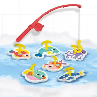 SES Creative Tiny Talents hra baby rybolov vodolepky set 8ks do vany