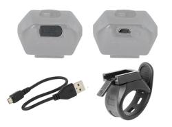 Set 2x Force BUG 400LM USB světlo přední, černé