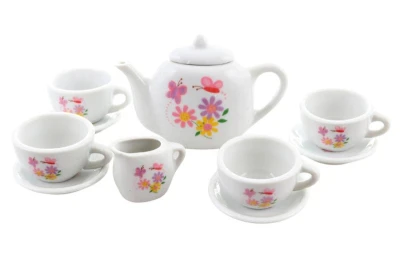 Set dětský porcelánový čajový servis dětské nádobíčko v krabici