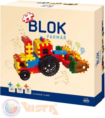 Seva BLOK Farmář plastová (stavebnice) 172 dílků v krabici