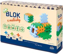 Seva BLOK Z melásky zelená baby Eko (stavebnice) 36 dílků v krabici