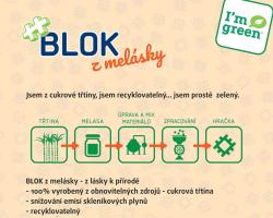 Seva BLOK Z melásky zelená baby Eko (stavebnice) 36 dílků v krabici