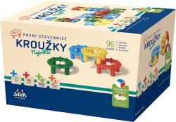 Seva Kroužky největší První stavebnice baby 96 dílků v krabici Seva Kroužky největší První stavebnice baby 96 dílků v krabici