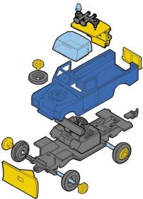 Seva Monti System 01 Auto Land Rover TECHNIC stavebnice MS01 0101-1