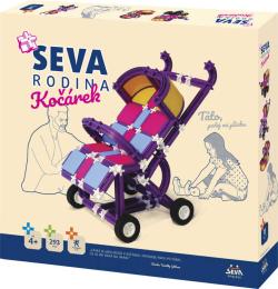 Seva Rodina Kočárek plastová (stavebnice) 293 dílků Seva Rodina Kočárek plastová (stavebnice) 293 dílků