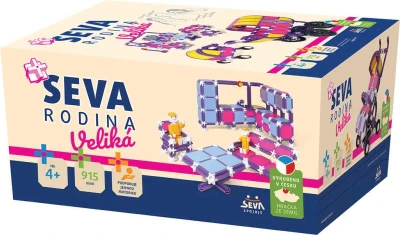 Seva RODINA Veliká plastová XL (stavebnice) 915 dílků v krabici Seva RODINA Veliká plastová XL (stavebnice) 915 dílků v krabici