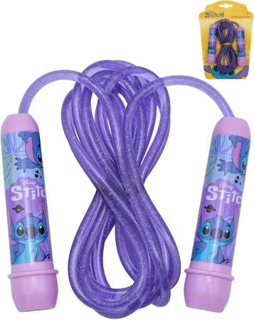 SEVEN Švihadlo dětské Stitch 240cm fialové plastová rukojeť