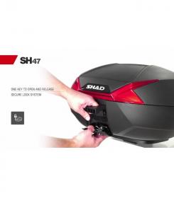 Shad Box scooter SH47 Top Case (Black/Red)