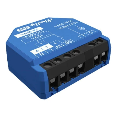Shelly 1 Gen3 modrý Wi-Fi/Bluetooth chytrý spínač