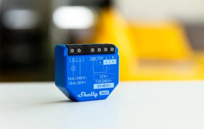 Shelly 1 Gen3 modrý Wi-Fi/Bluetooth chytrý spínač