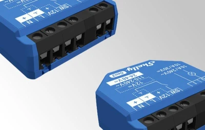 Shelly 1 Gen3 modrý Wi-Fi/Bluetooth chytrý spínač