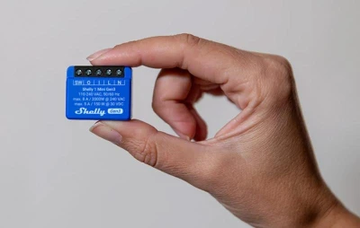 Shelly 1 Mini Gen3 modrý WiFi/Bluetooth sada 2 chytrých spínačů