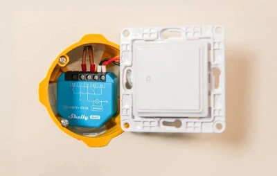 Shelly 1L Gen3 azurový WiFi 1kanálový regulátor osvětlení bez neutrálu