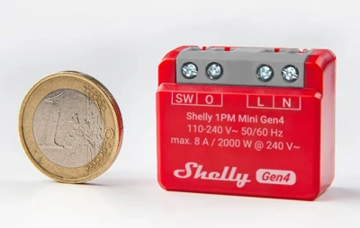 Shelly 1PM Mini Gen4 Zigbee/Matter chytrý spínač