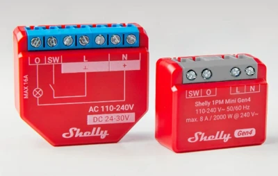 Shelly 1PM Mini Gen4 Zigbee/Matter chytrý spínač