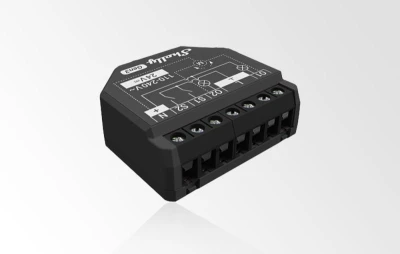 Shelly 2PM Gen3 černý dvoukanálový Wi-Fi/Bluetooth spínač s měřením spotřeby