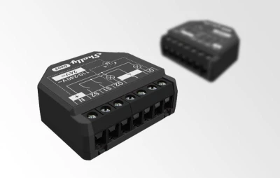 Shelly 2PM Gen3 černý dvoukanálový Wi-Fi/Bluetooth spínač s měřením spotřeby