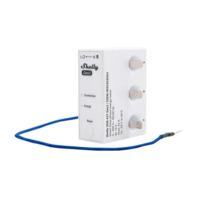 Shelly 3EM-63T Gen3 1/3-kanálový měřič energie WiFi (plochá svorka) Shelly 3EM-63T Gen3 1/3-kanálový měřič energie WiFi (plochá svorka)