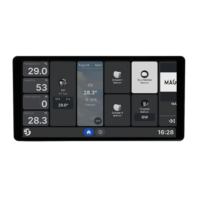 Shelly X2i stříbrný 6,95" WiFi/BLU nástěnný ovládací panel