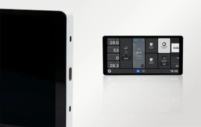 Shelly X2i stříbrný 6,95" WiFi/BLU nástěnný ovládací panel