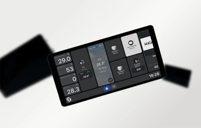 Shelly X2i stříbrný 6,95" WiFi/BLU nástěnný ovládací panel