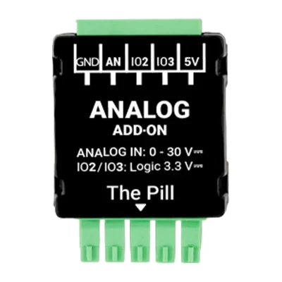 Shelly Analog 0-30V Add-on černý analogový modul pro Shelly The Pill