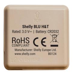 Shelly Čidlo teploty a vlhkosti Blu HT Black (moka)