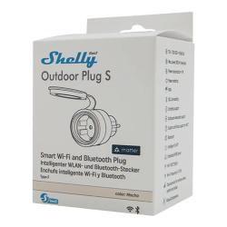 Shelly Chytrá venkovní zásuvka Plug S MTR Gen3 IP44 12A