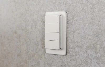 Shelly BLU RC Button 4 ZB ZigBee bílé chytré dálkové ovládání se 4 tlačítky