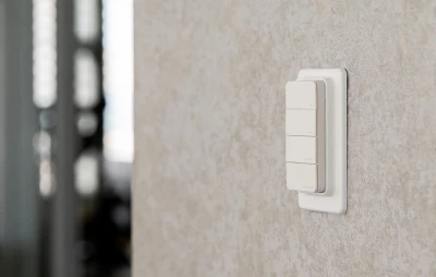 Shelly BLU RC Button 4 ZB ZigBee bílé chytré dálkové ovládání se 4 tlačítky