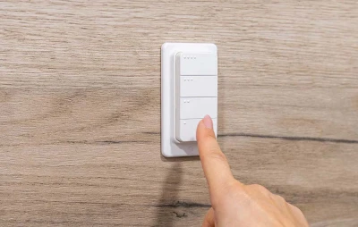 Shelly BLU RC Button 4 ZB ZigBee bílé chytré dálkové ovládání se 4 tlačítky