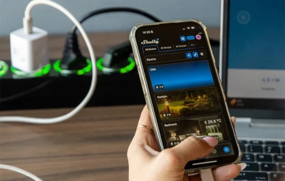 Shelly Power Strip 4 Gen4 černá 12A Zigbee/Matter chytrá napájecí lišta