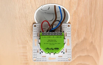 Shelly Dimmer Gen4 světle zelený inteligentní stmívač s podporou Zigbee/Matter