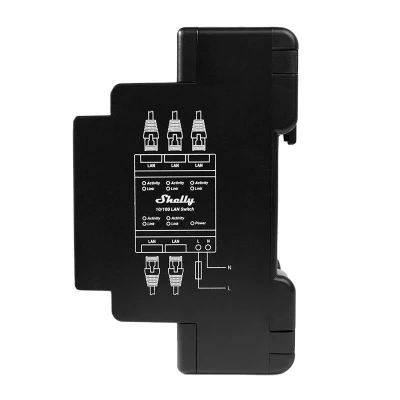 Shelly LAN Switch černý 5portový ethernetový přepínač