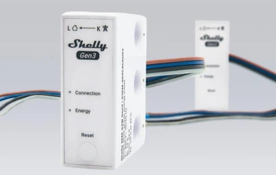 Shelly Měřič spotřeby energie 3EM-63W Gen3 s 1/3 kanálem WiFi (kabelový model)