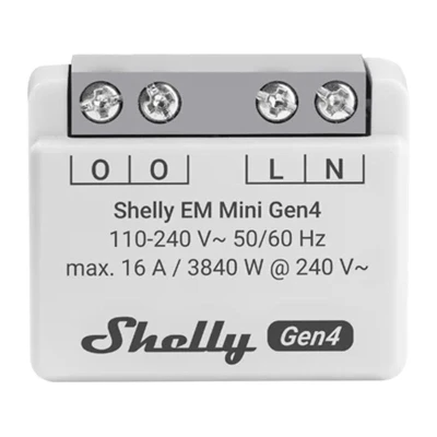 Shelly EM Mini Gen4 bílý WiFi/Matter měřič spotřeby energie