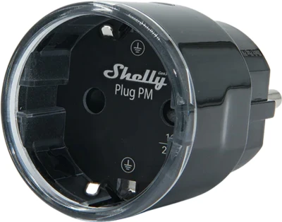 Shelly Plug PM Gen3 Matter 13A černá inteligentní zásuvka