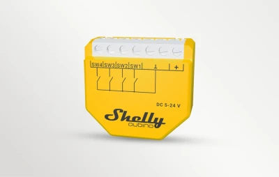 Shelly Wave i4 DC žlutý přepínač