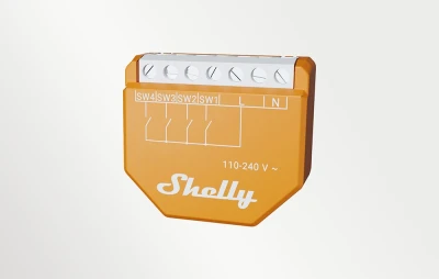 Shelly Wave i4 LR oranžový Z-Wave vstupní modul