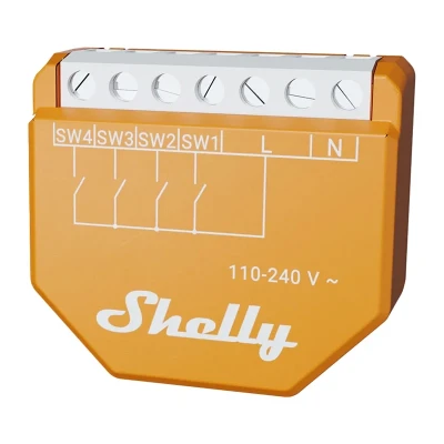Shelly Wave i4 LR oranžový Z-Wave vstupní modul