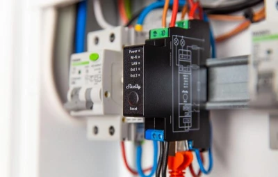 Shelly Pro 2PM WiFi/LAN 2kanálové relé na DIN lištu s měřením spotřeby
