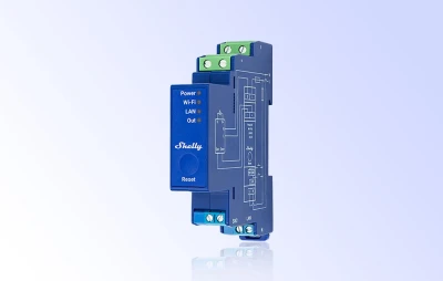 Shelly Pro Dimmer 0/1-10V PM WiFi/Bluetooth modrý stmívač osvětlení