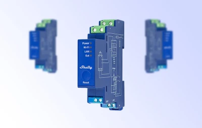 Shelly Pro Dimmer 0/1-10V PM WiFi/Bluetooth modrý stmívač osvětlení