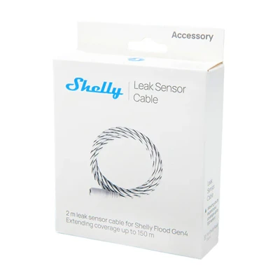 Shelly LeakSensorCable bílo-černý prodlužovací kabel snímače úniku