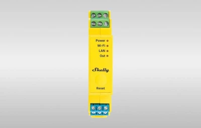 Shelly RGBWW Pro WiFi 5kanálový ovladač osvětlení na DIN lištu