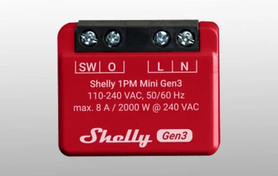 Shelly Řídicí jednotka 1PM Mini Gen3