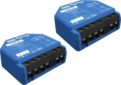 Shelly 1 Gen3 modrý WiFi/Bluetooth ovladač, 2 ks