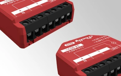Shelly 1PM Gen3 červená sada 2 chytrých WiFi/Bluetooth spínačů