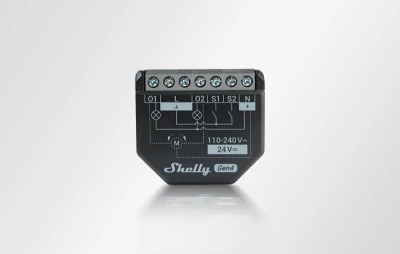 Shelly 2PM Gen4 Zigbee/Matter černé chytré dvoukanálové relé